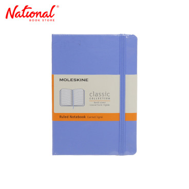 Moleskine Classic Notebook Ruled Hardcover Pocket 120 Leaves Hydrangea Blue - School Supplies