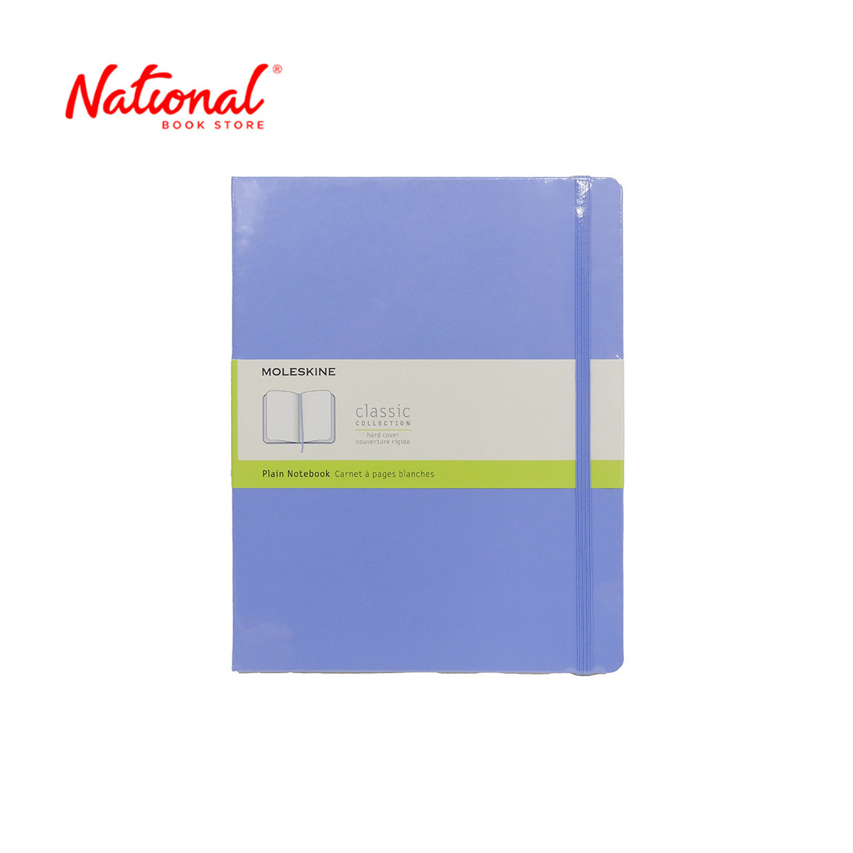 Moleskine Classic Notebook Plain Hardcover Extra Large 120 Leaves Hydrangea Blue - School Supplies