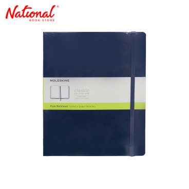 Moleskine Classic Notebook Plain Hardcover Extra Large 120 Leaves Sapphire Blue - School Supplies