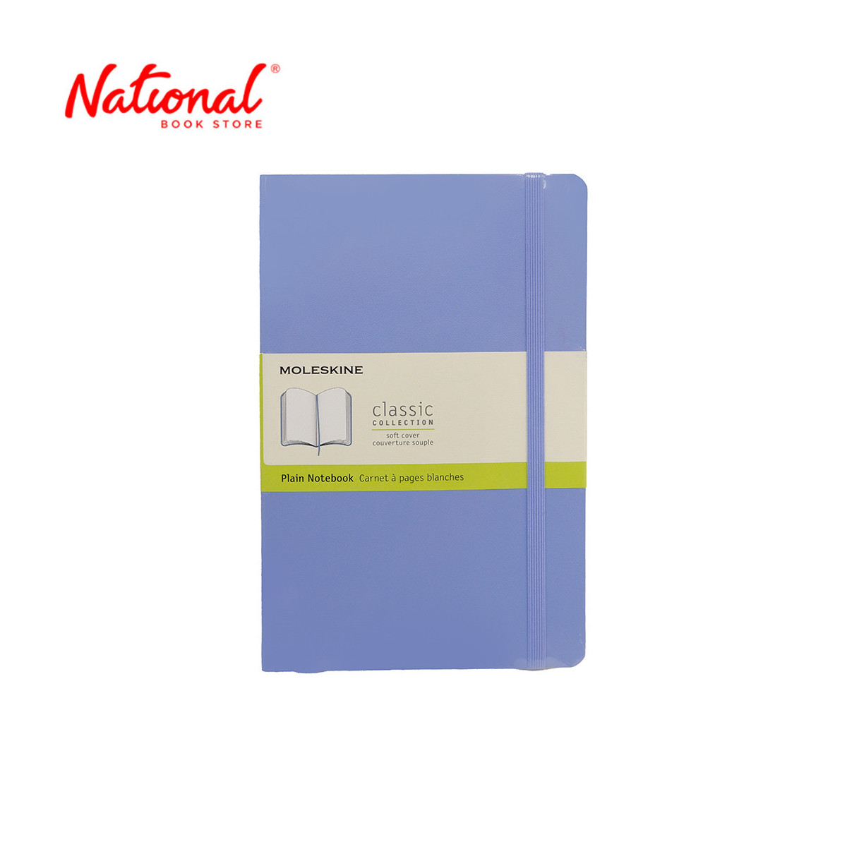 Moleskine Classic Notebook Plain Softcover Large 120 Leaves Hydrangea Blue - School Supplies