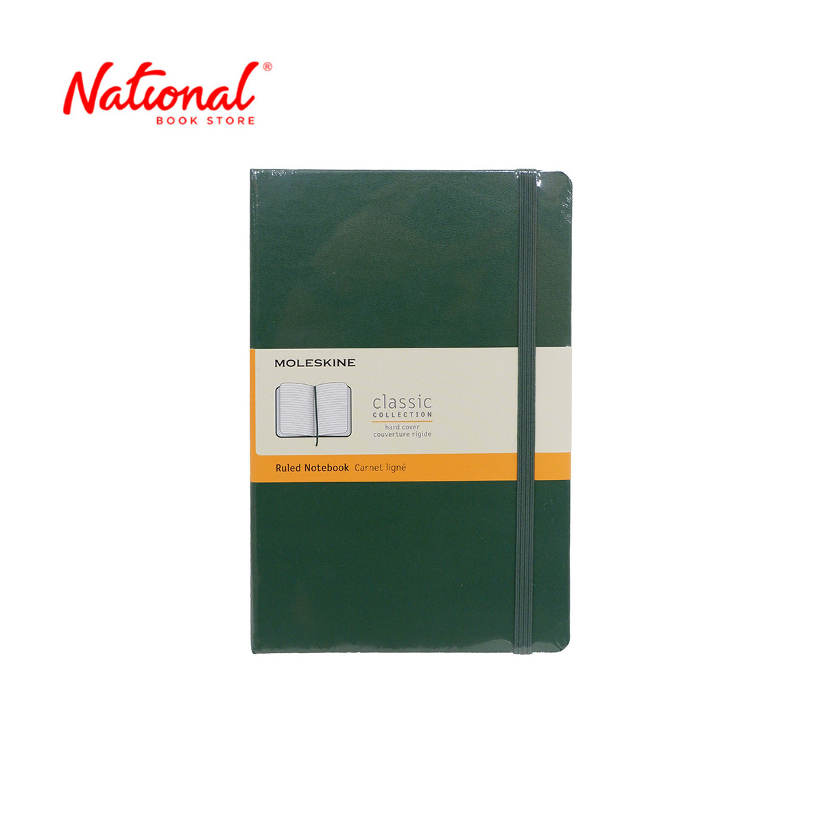 Moleskine Classic Notebook Ruled Hardcover Large 120 Leaves Myrtle Green - School Supplies