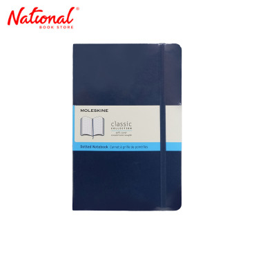 Moleskine Classic Notebook Dotted Softcover Large 80 Leaves Sapphire Blue - School Supplies
