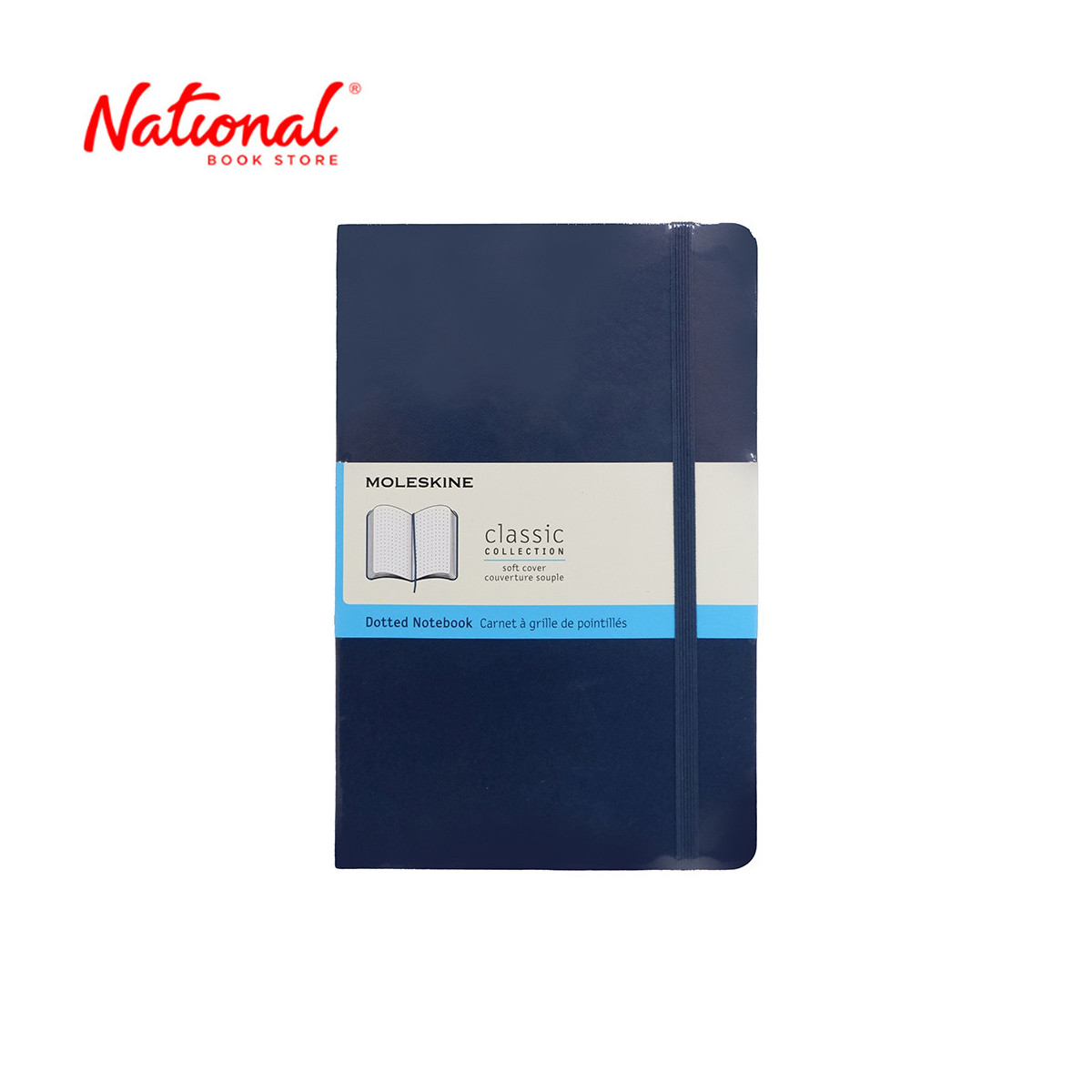Moleskine Classic Notebook Dotted Softcover Large 80 Leaves Sapphire Blue - School Supplies