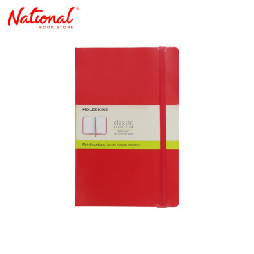 Moleskine Classic Notebook Plain Hardcover Large 120 Leaves Scarlet Red - School Supplies