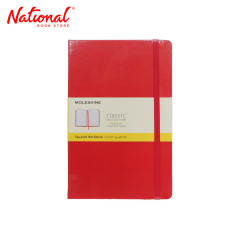 Moleskine Classic Notebook Squared Hardcover Large 120 Leaves Scarlet Red - School Supplies