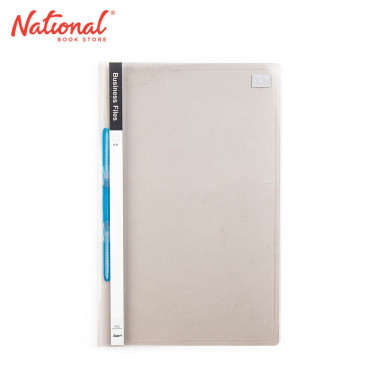 Seagull Folder Plastic Long with Fastener with Label Insert F14N11 Smoke - School & Office Supplies