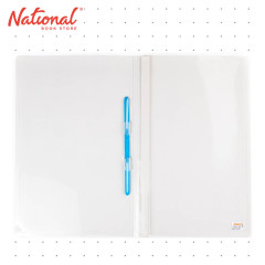 Seagull Folder Plastic Long with Fastener with Label Insert F14N11 Smoke - School & Office Supplies