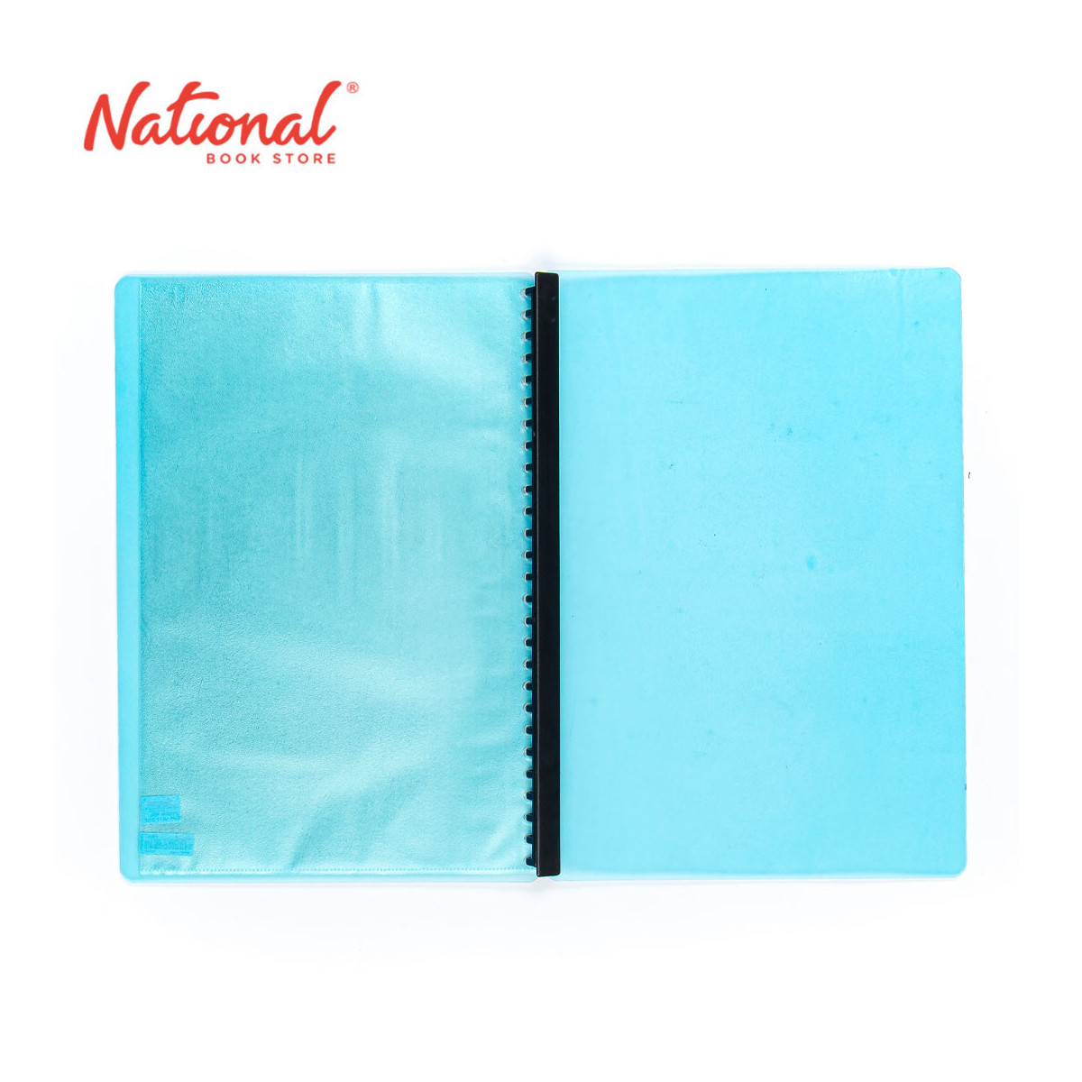 Seagull Clearbook Refillable 9927 Long 20 Sheets 27 Holes Transparent Cover Diagonal Lines Blue