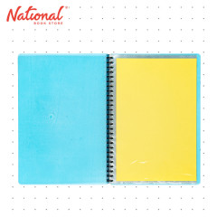 Seagull Clearbook Refillable 9927 Long 20 Sheets 27 Holes Transparent Cover Diagonal Lines Blue