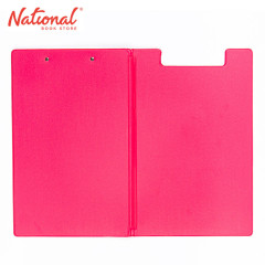 Seagull Clipboard 5011 Long with Cover Wire Clip PVC Material Vertical with Pen Holder Pink