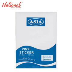 Asia Acetate A4 Clear Vinyl Sticker 5's - Home & Office...