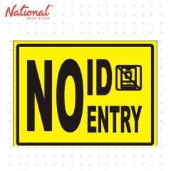 Signs 9x12 No Id No Entry YS212 Yellow - Office Supplies...
