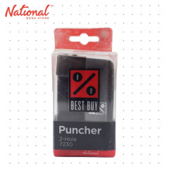BEST BUY PUNCHER 2HOLE 7230 7CM 8 SHEETS SMALL, BLACK