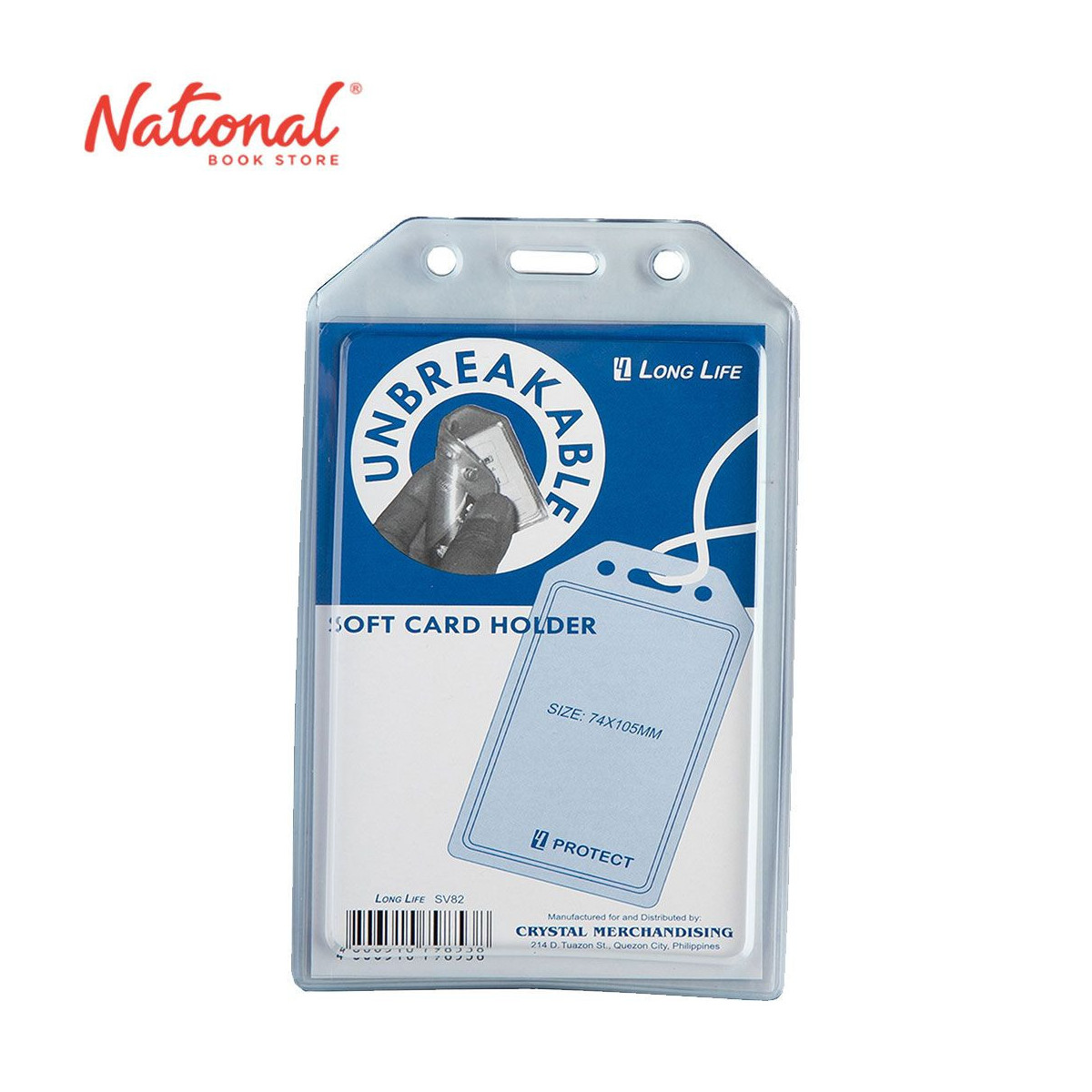 Long Life ID Jacket Vertical Soft Unbreakable Transparent 74x105mm SY-82 - School & Office Supplies