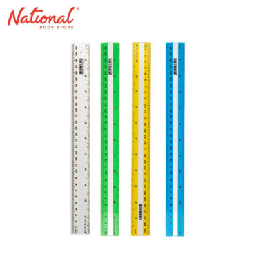 Plastic Ruler 12 inches 1209 (Color May Vary) - School Supplies