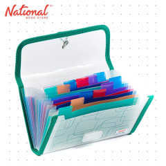 Seagull Expanding File PZT4304 Coupon Elastic String Lock with Tab, Green - Office Supplies