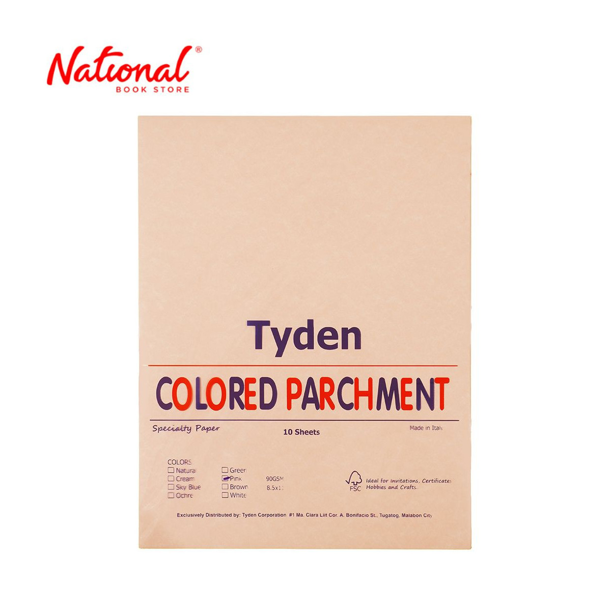 Tydem Parchment Paper 10's 90gsm Short, Pink - Specialty Paper - School & Office Supplies