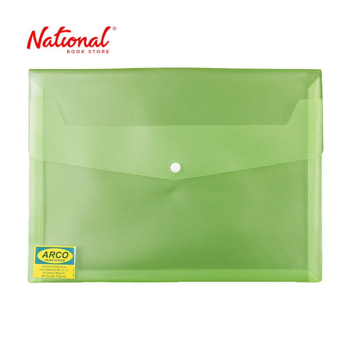 Plastic Envelope Long Expanding G6947B, Green - School & Office Supplies
