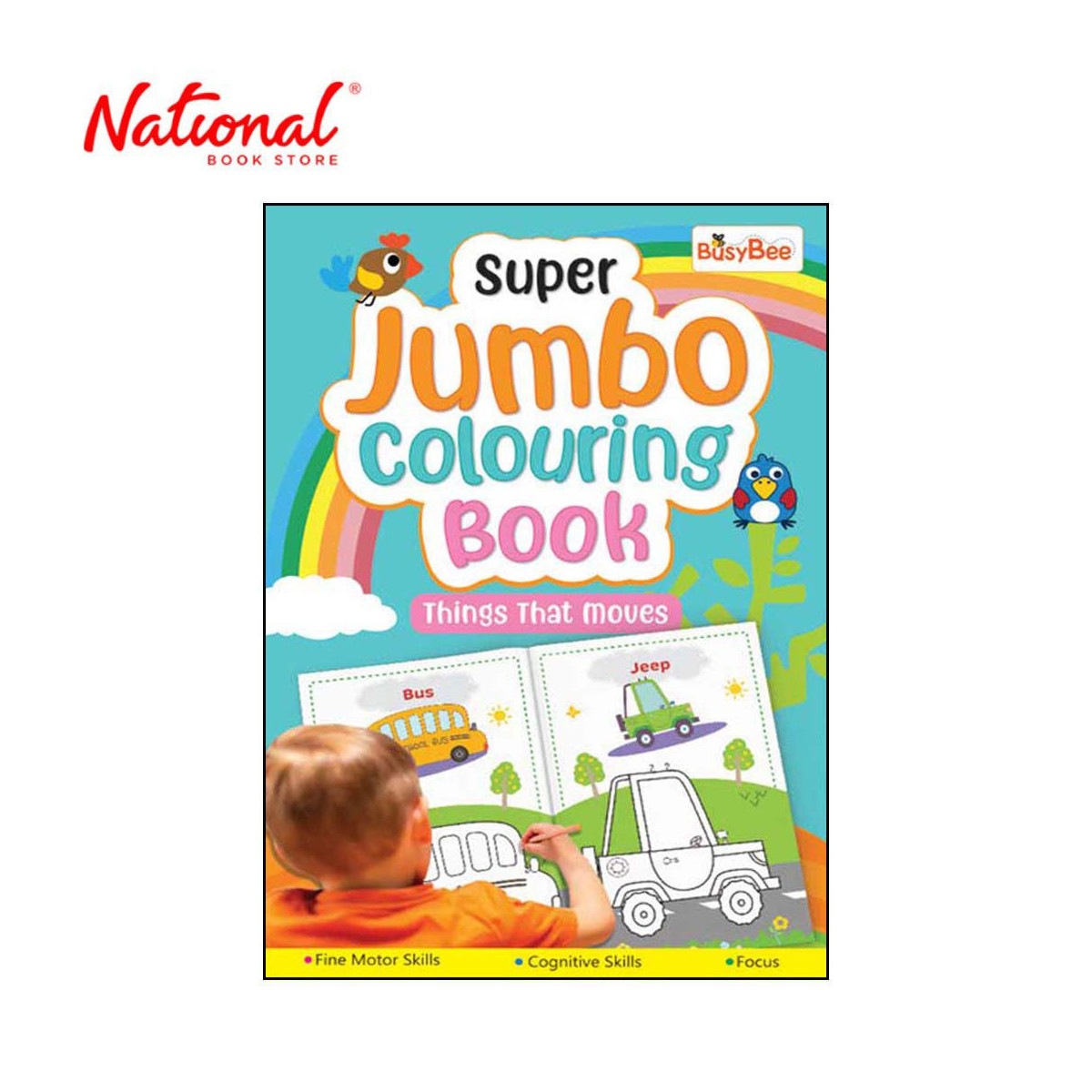 Super Jumbo Colouring Book: Things That Move - Trade Paperback - Activity Books for Kids