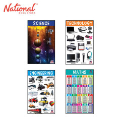 STEM Charts: Jumbo Charts Set of 4 - Learning Aids for Kids