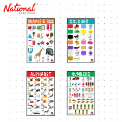 Early Learning Charts: Jumbo Charts Set of 4 - Learning Aids for Kids
