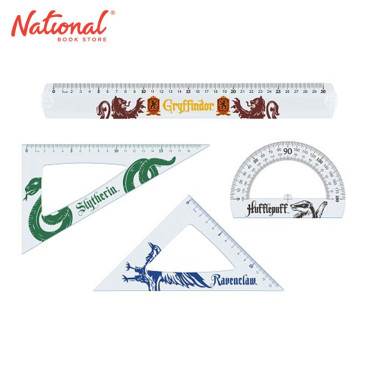Maped Harry Potter Math Set 1 Ruler 2 Triangle 1 Protractor 4 Pieces - School Supplies