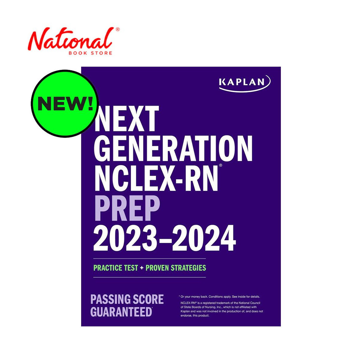 Next Generation NCLEX-RN Prep 2023-2024 by Kaplan Nursing - Trade Paperback - Reviewer