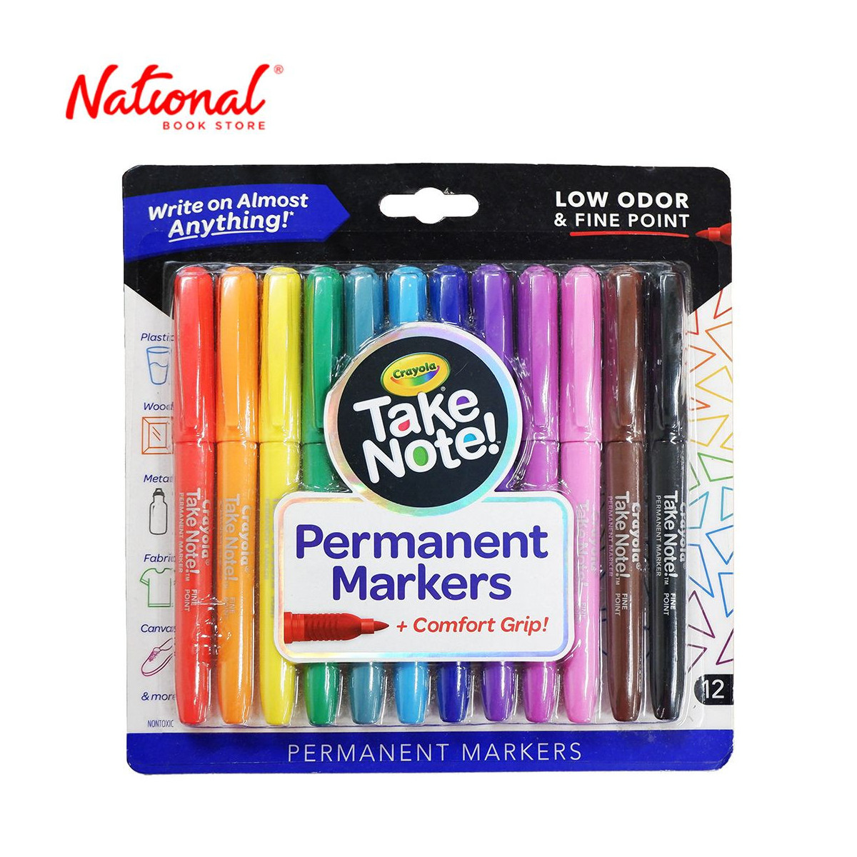 Take Note! Permanent Markers, 12 Count, Crayola.com