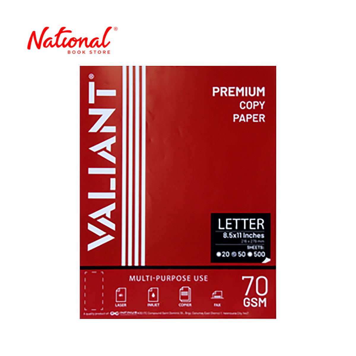 Valiant Typewriting Paper Short 20's 70gsm - School & Office Supplies - Copy Paper