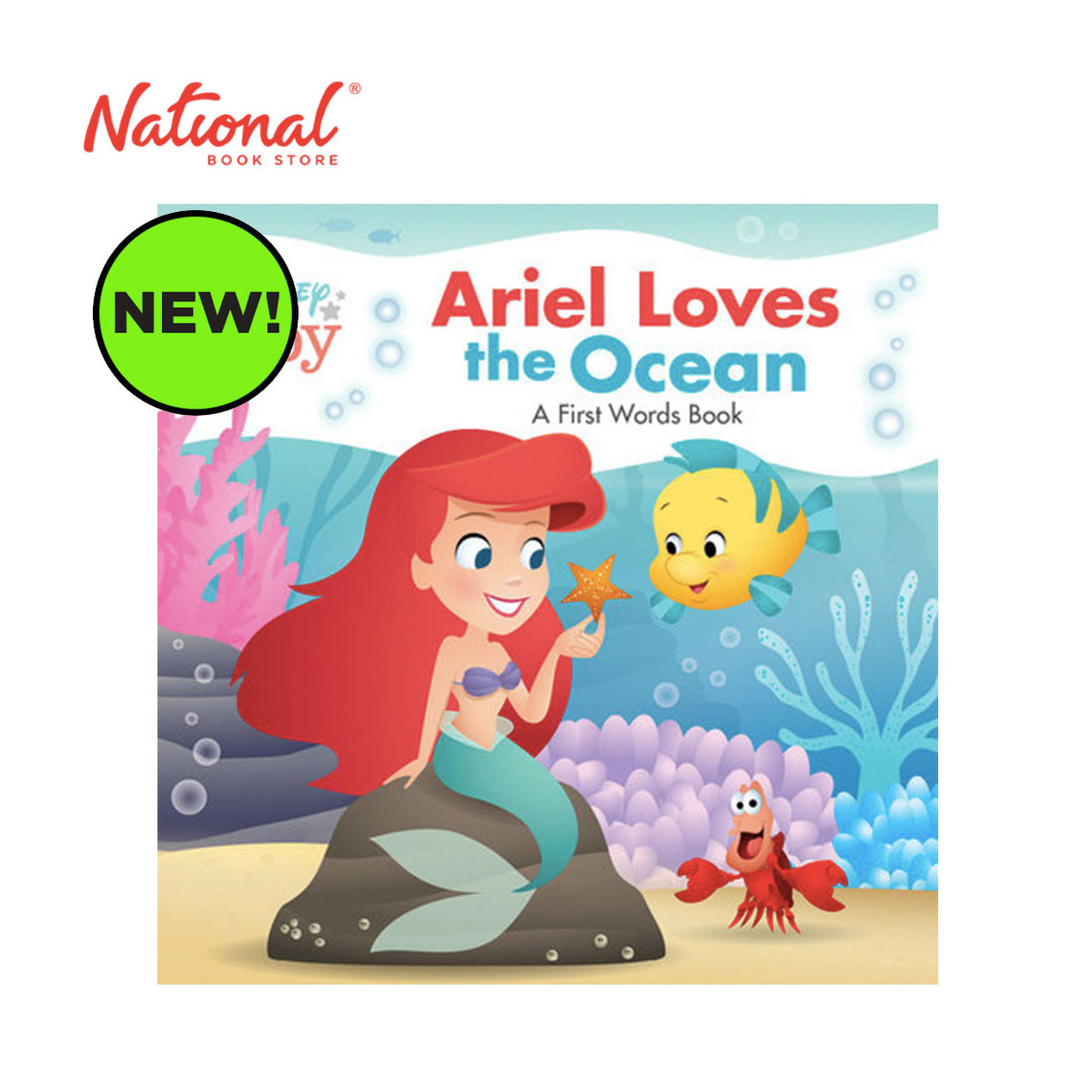 Disney Baby: Ariel Loves The Ocean - Board Book - Books for Kids