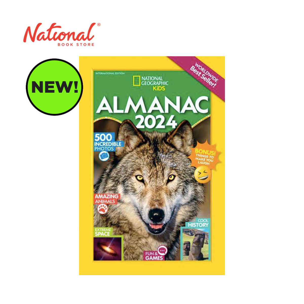 National Geographic Kids Almanac 2024 Internationall Edition - Trade Paperback - Books for Kids
