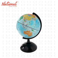 Tiger Non-illuminated Globe Desk Blue Map Plastic Base 20cm 8inches - School & Office Supplies