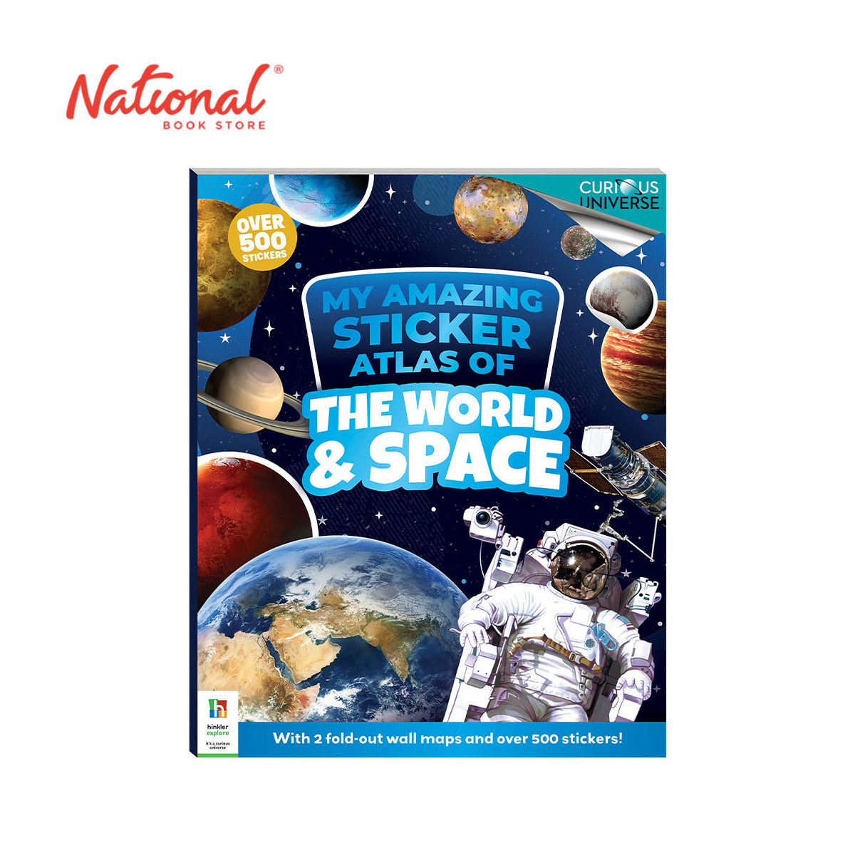 My Amazing Sticker Atlas of The World and Space - Trade Paperback - Reference Book for Kids