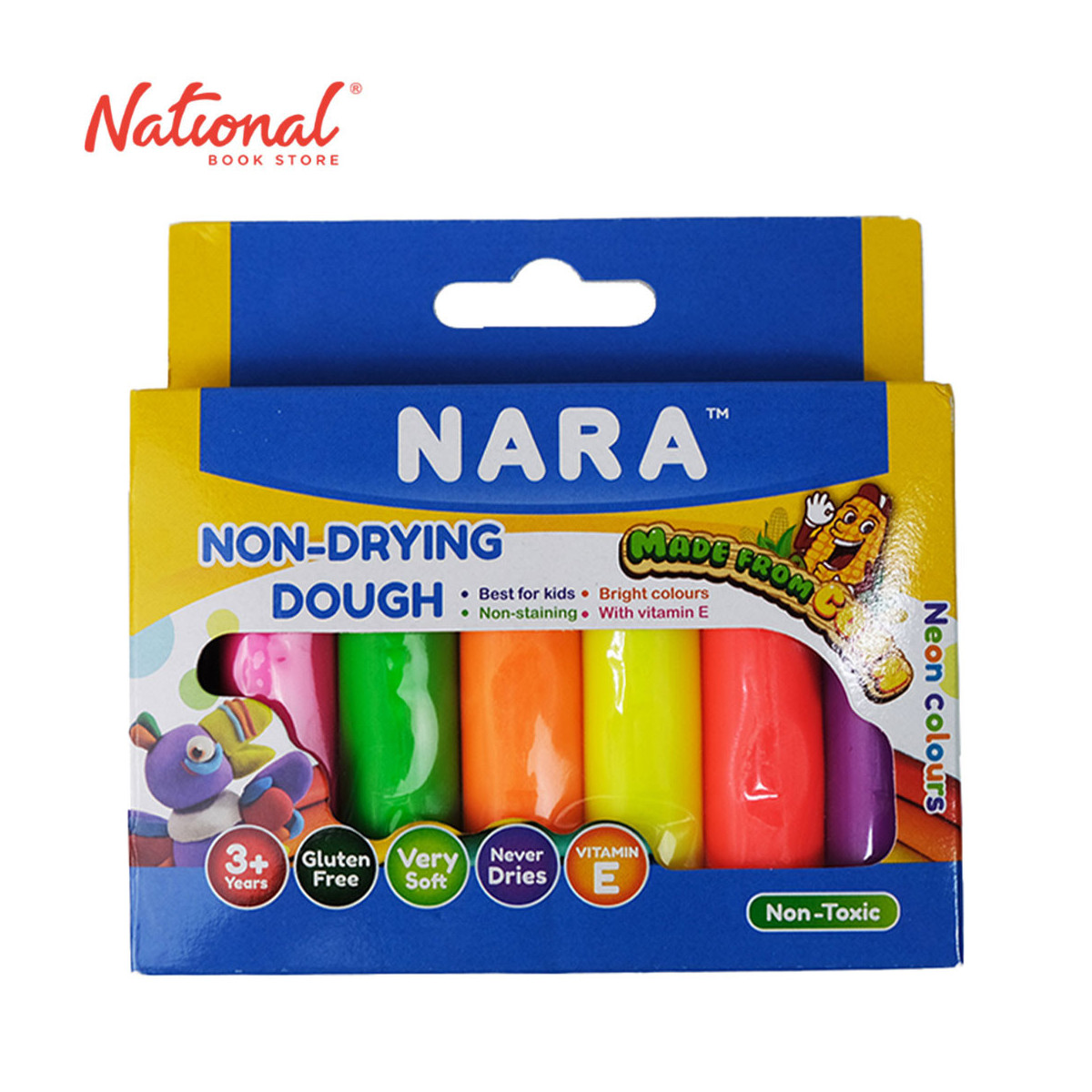 Nara Non - Drying Dough 03027836 6 Neon Colors Sticks 135g - DIY Products - Arts & Crafts