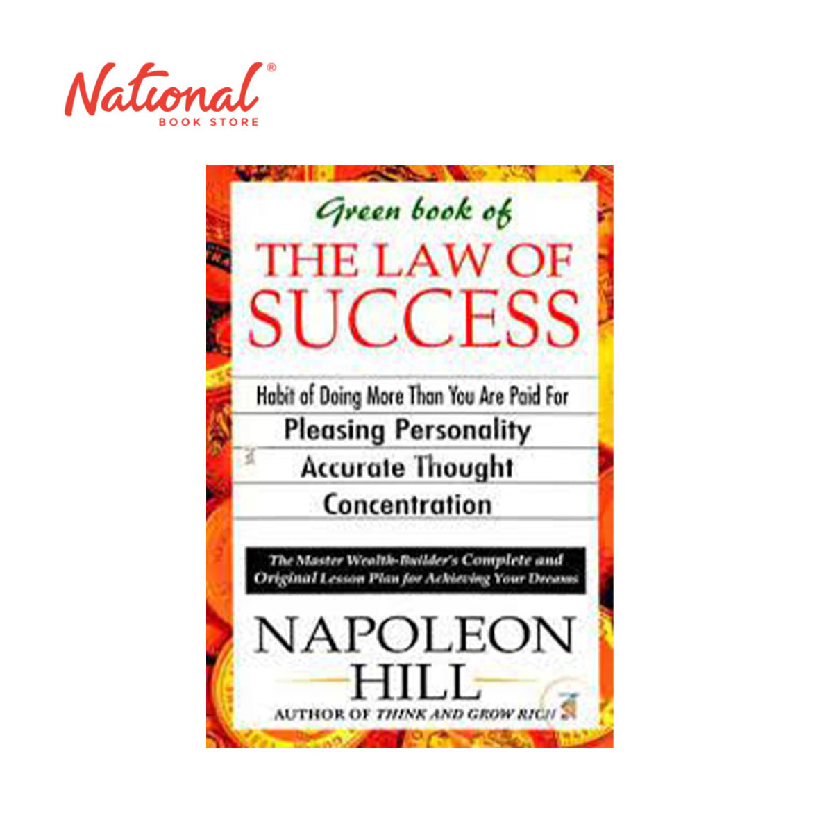 Green Book The Law Of Success by Napoleon Hill - Trade Paperback - Self-Help Books