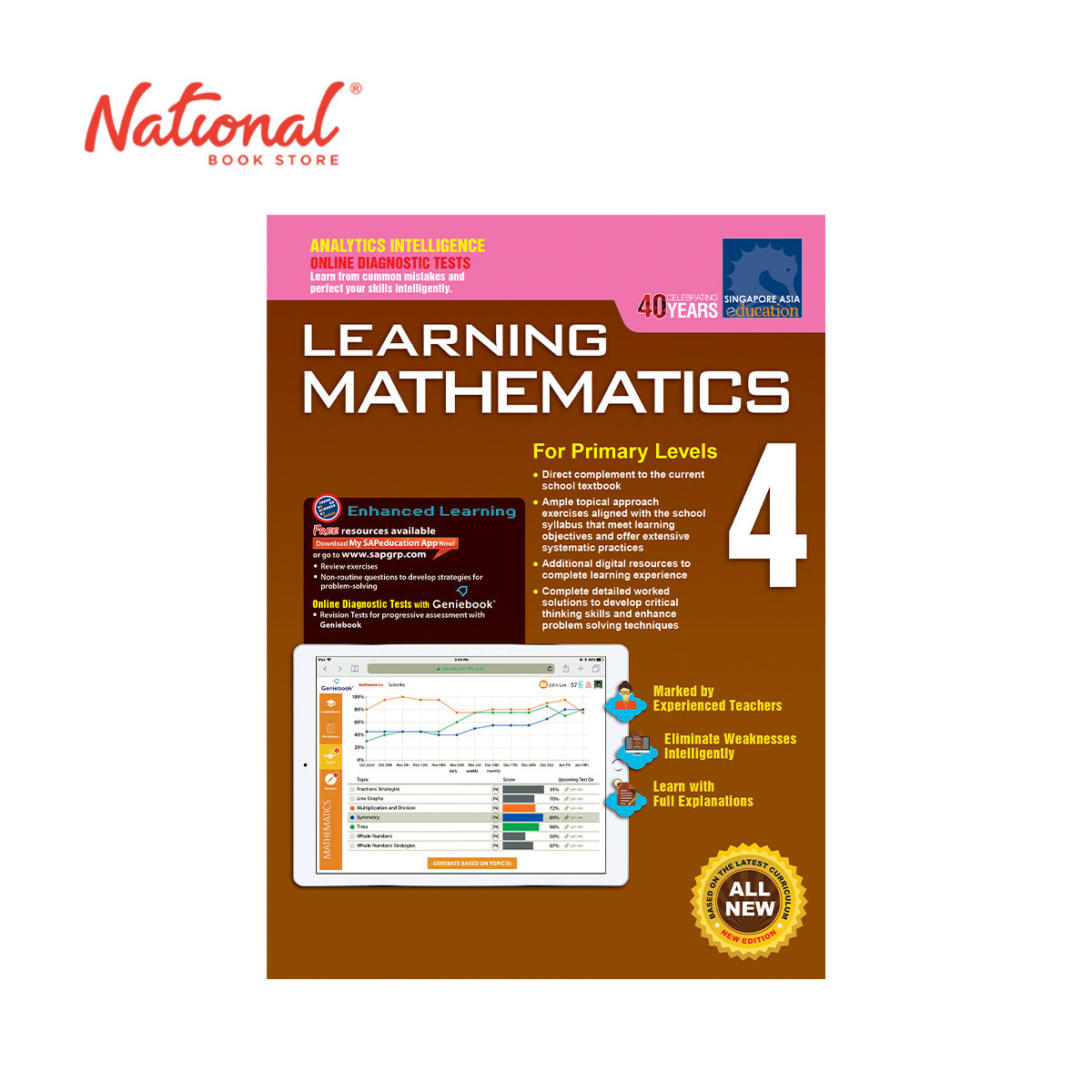 Learning Mathematics for Primary Levels 4 by Alan Tan and Tina Myung - Trade Paperback - Elementary