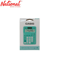 Casio Desktop Calculator MX12B Green MT Dual Power - School - Office - Business Essentials