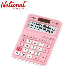 Casio Desktop Calculator MX12B Pink MT Dual Power -...