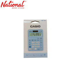 Casio Desktop Calculator MX12B LT Blue MT Dual Power - School - Office - Business Essentials