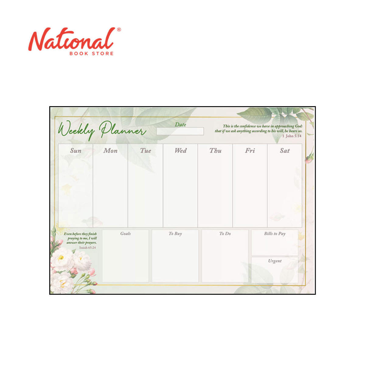 Isaiah 65:24 Inspirational Design Weekly Planner 9X13in 50lvs - Stationery