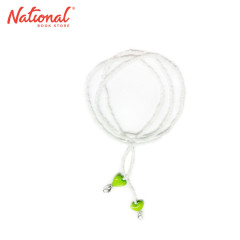 Face Mask Lanyard White Beads Green with Heart - Medical...