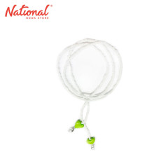 Face Mask Lanyard White Beads Green with Heart - Medical Supplies