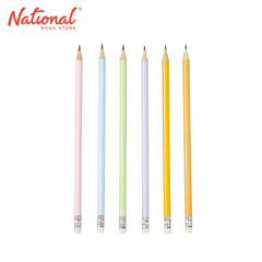 Wooden Pencils HB Pastel 6's ID12532 - School Supplies