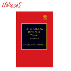 Criminal Law Reviewer Vol. I (2022 Edition) by Judge...