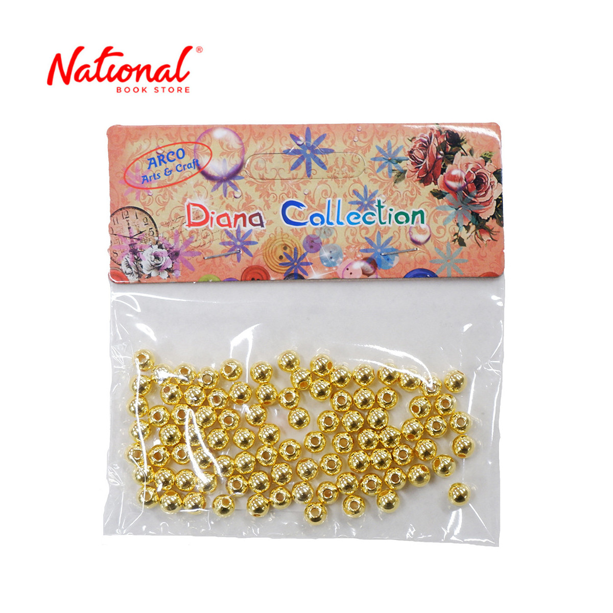 Arco Diana Beads F4485, Gold - Arts & Crafts Supplies - Scrapbooking