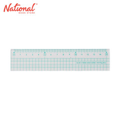 Morning Glory Plastic Ruler Color Grid Blue/Green/Pink 1000 30112-82856 6 inches (color may vary)