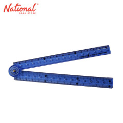Morning Glory Plastic Ruler Smart Point Foldable Navy Blue/Transparent 1200 30112-83141 12 inches