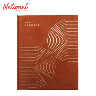365 Daily Journal Brown Velvet Cover 6.3x7.8 inches 184 Sheets - Notebooks & Journals