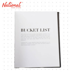 Bucket List Black Fabric - Hardcover Journal 80's 6.3x7.8 inches - School Supplies