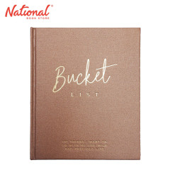 Bucket List Light Pink Fabric - Hardcover Journal 80's...